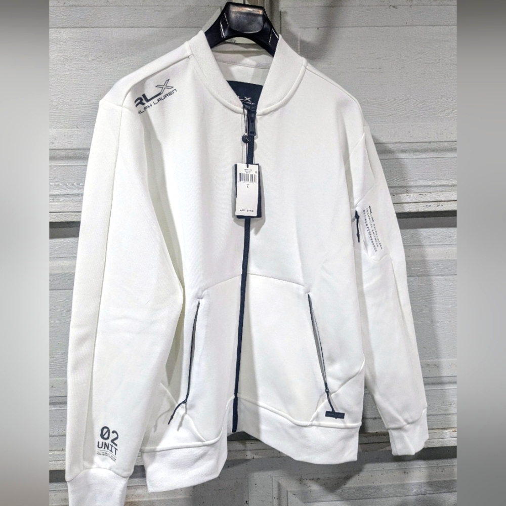 Polo Ralph Lauren Reflective Print Water Repellent Track Jacket, White L $268